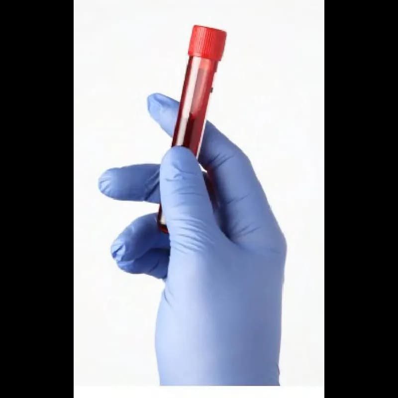 Examination Gloves Large (LG) 11 IN Blue Nitrile Powder-Free Beaded Cuff 100/Box