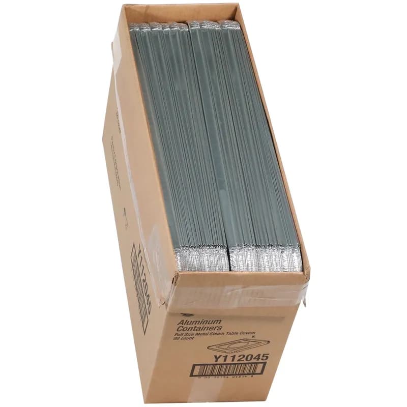 Cover Flat Full Size 20.3X12.4X0.6 IN Aluminum Silver For Pan 80/Case