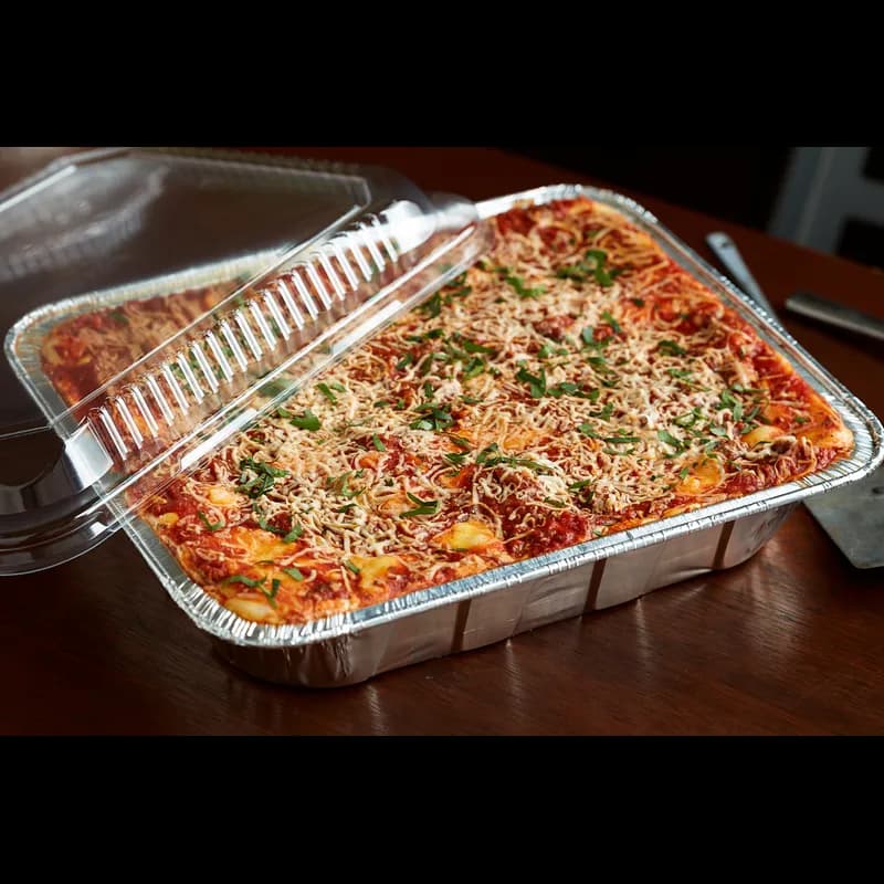 Steam Table Pan 1/2 Size 120 OZ 11.8X9.4X2.6 IN Aluminum Silver Deep 100/Case