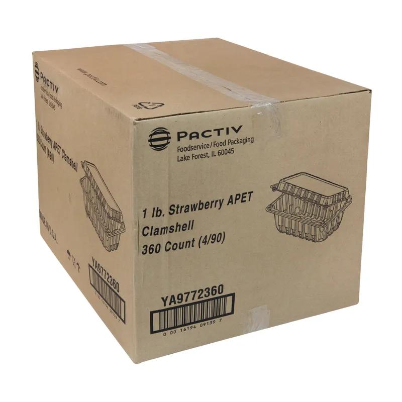 Strawberry Berry Basket Hinged 1 LB PET Clear 360/Case