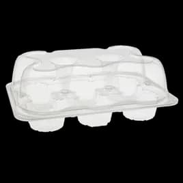 Cupcake Container With Hinged Lid 6 CT 9.725X6.875 IN PET Clear 125/Case