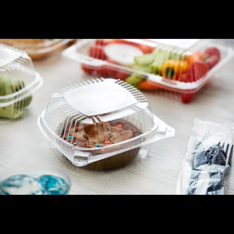 Take-Out Container Hinged 5.8X6X3 IN OPS Clear Square 500/Case