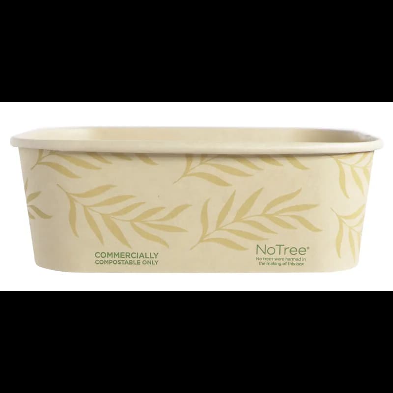 NoTree® Take-Out Container Base 6.8X4.7X2.3 IN Bamboo Paper Rectangle 300/Case