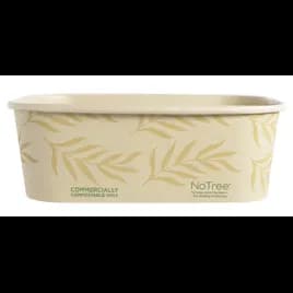 NoTree® Take-Out Container Base 6.8X4.7X2.3 IN Bamboo Paper Rectangle 300/Case
