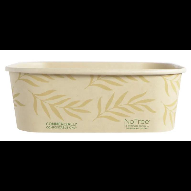 NoTree® Take-Out Container Base 6.8X4.7X2.3 IN Bamboo Paper Rectangle 300/Case