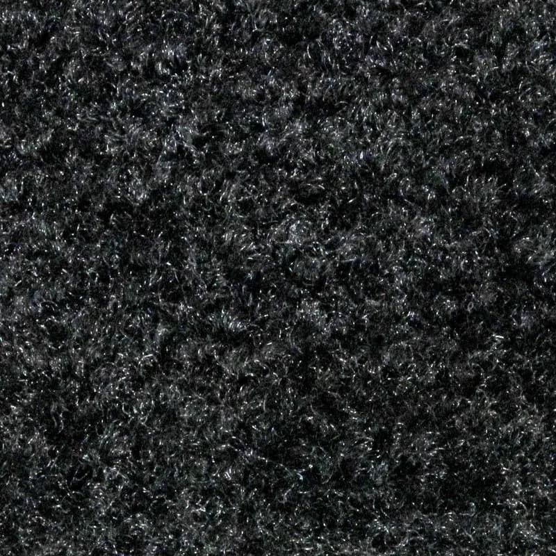 Plush™ Carpet Floor Mat 48X120 IN Black Nylon With Cleated Nitrile Rubber Backing 1/Each