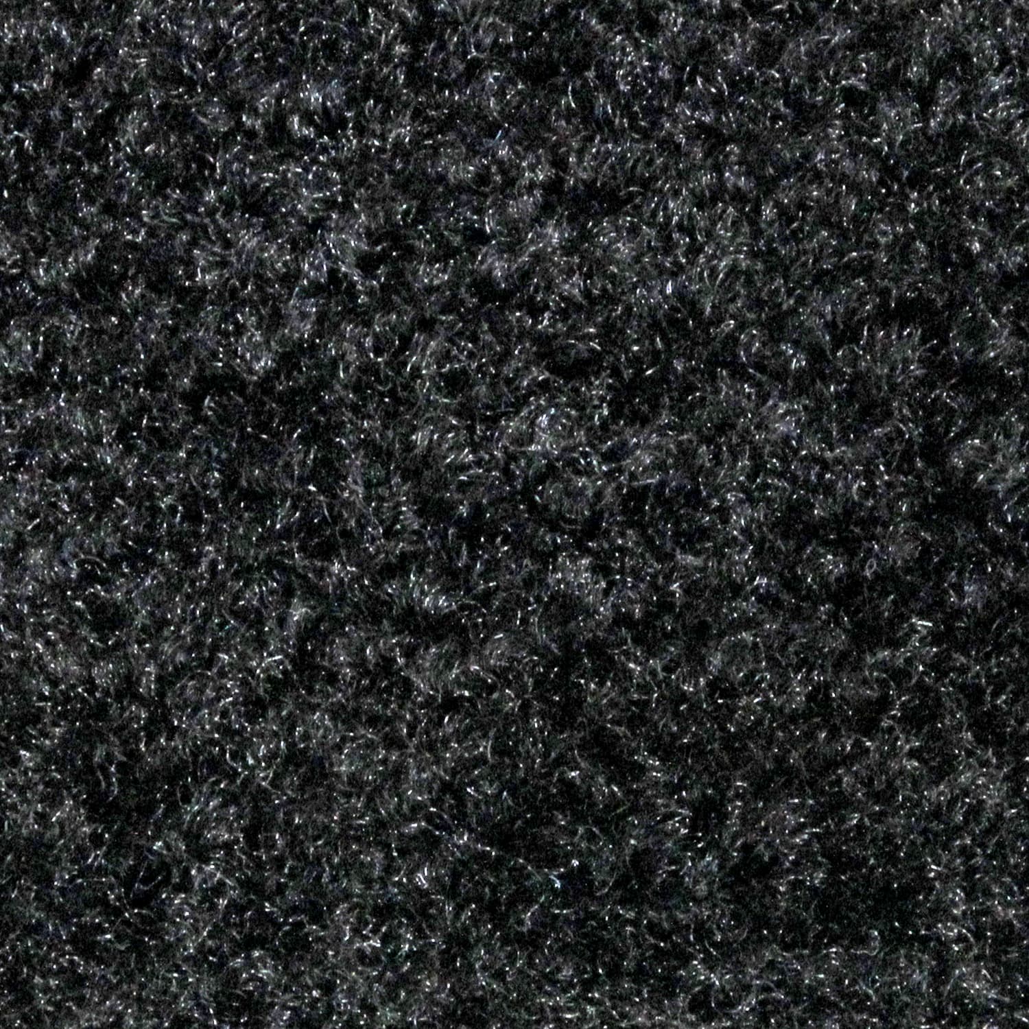 Plush™ Carpet Floor Mat 48X120 IN Black Nylon With Cleated Nitrile Rubber Backing 1/Each