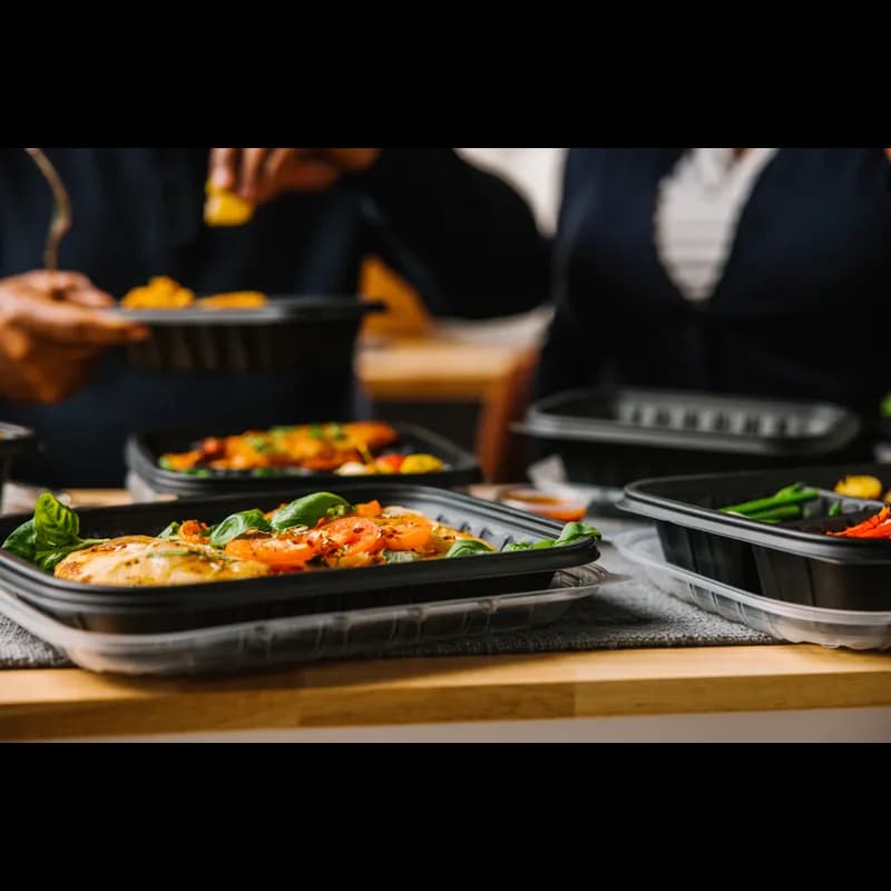 Lid 8.8X8.8X1 IN PP Clear For Entrée2Go Container Vented 154/Case