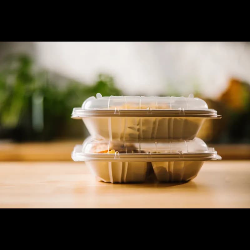 Lid 8.8X8.8X1 IN PP Clear For Entrée2Go Container Vented 154/Case