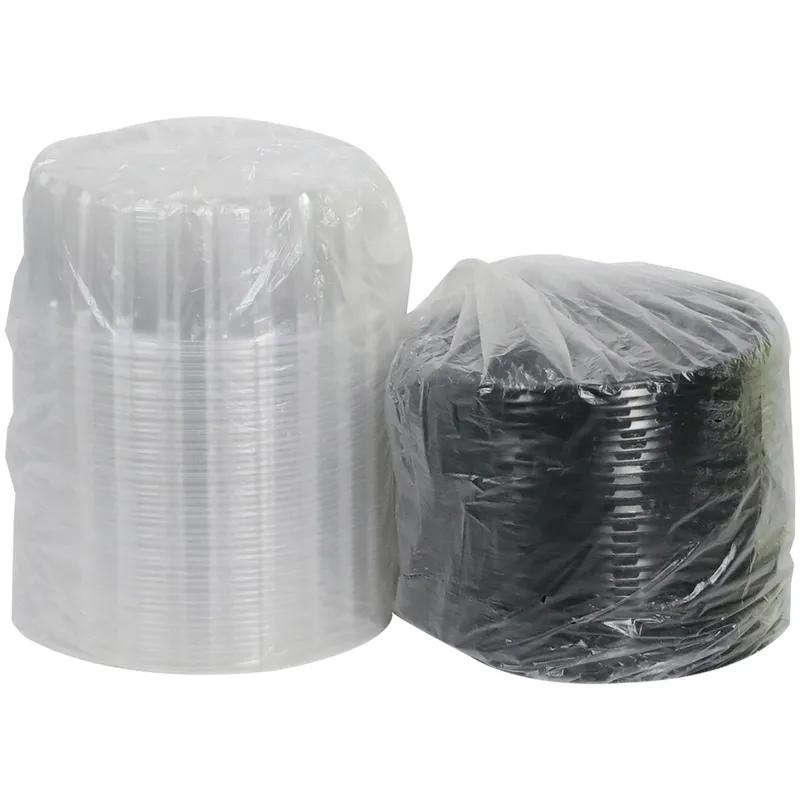Bakery Container & Lid Combo With Shallow Dome Lid 10.25X3.875 IN Black Clear Round 100/Case