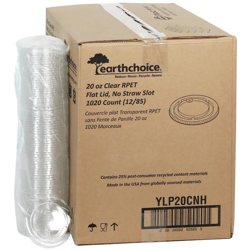 Lid Flat 3.8X0.3 IN RPET Clear For 20 OZ Cold Cup No Slot 1020/Case