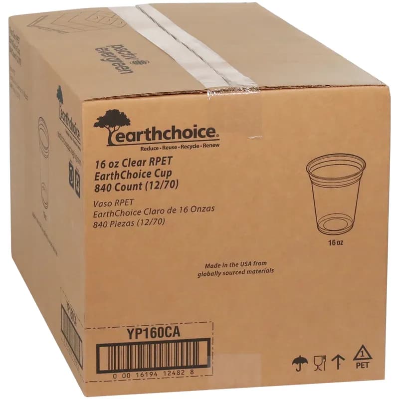 Cold Cup 16 OZ RPET Clear B Size 840/Case