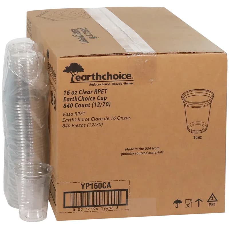 Cold Cup 16 OZ RPET Clear B Size 840/Case