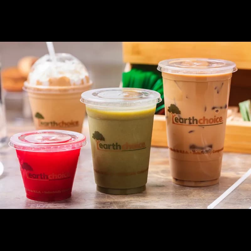 Lid Dome 3.8X1.4 IN RPET Clear For 20 OZ Bowl With Hole 900/Case