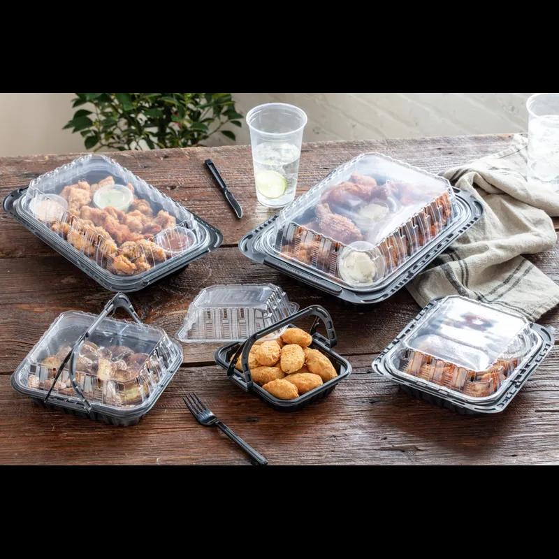 MealMaster® ClearView® Chicken Barn & Lunch Box 8 Piece 13.3X8.4X4 IN MFPP OPS Black Clear 105/Case