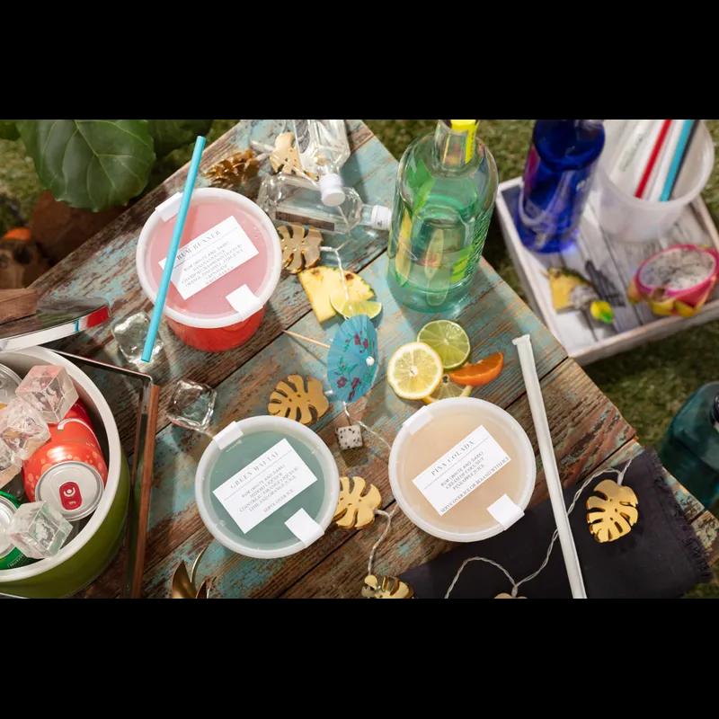 Food Deli Container Base & Lid Combo 8 OZ PP LLDPE Clear Round Heavy Duty 240/Case