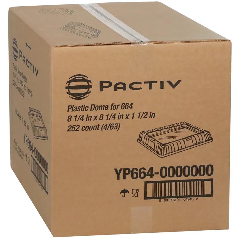 Lid Dome 8.25X8.25 IN OPS Clear Square For Aluminum Container 252/Case