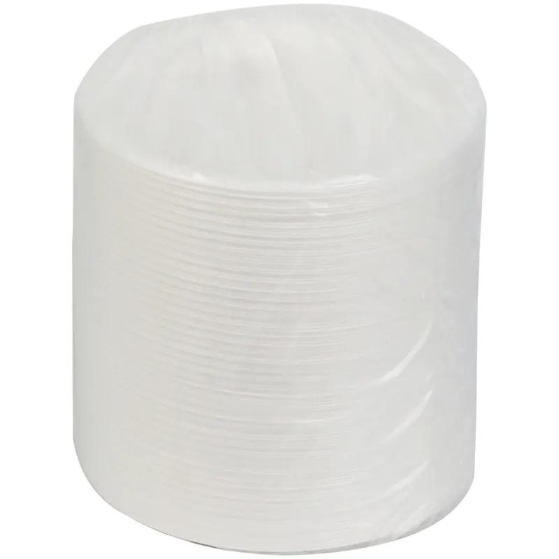 Plate 8.9X0.8 IN Polystyrene Foam White Round Laminated 500/Case