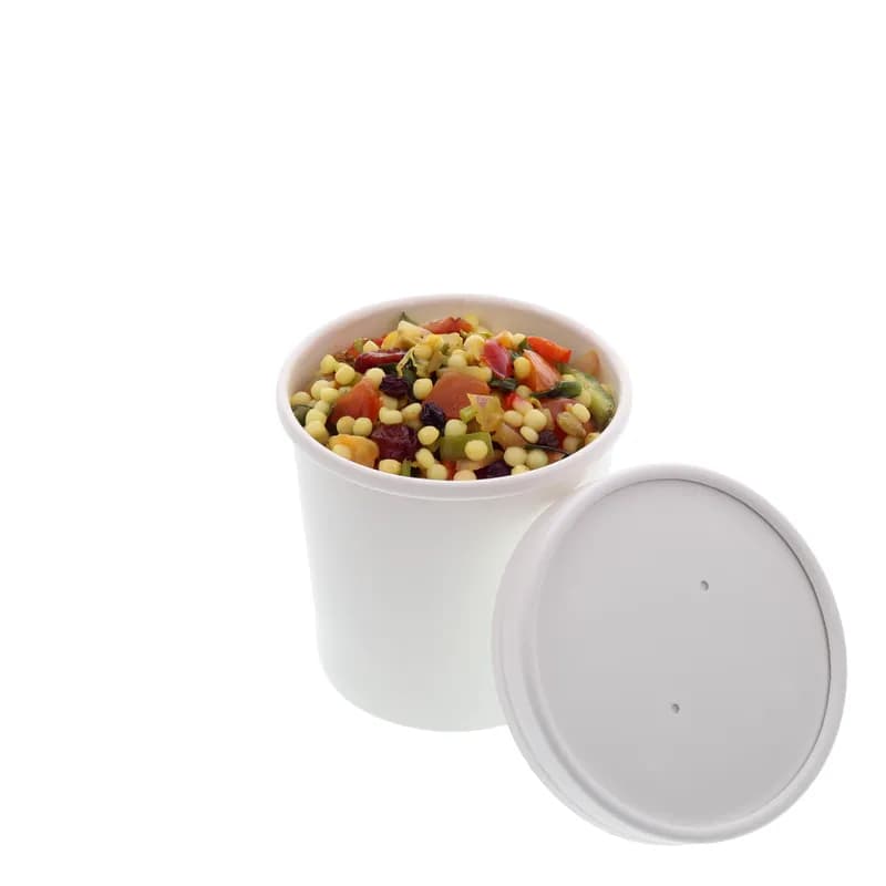 Food Container 12 OZ Paper White Round 500/Case