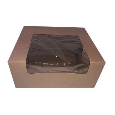 Donut Box 9.5X8.25X4 IN Paperboard Kraft Rectangle 100/Case