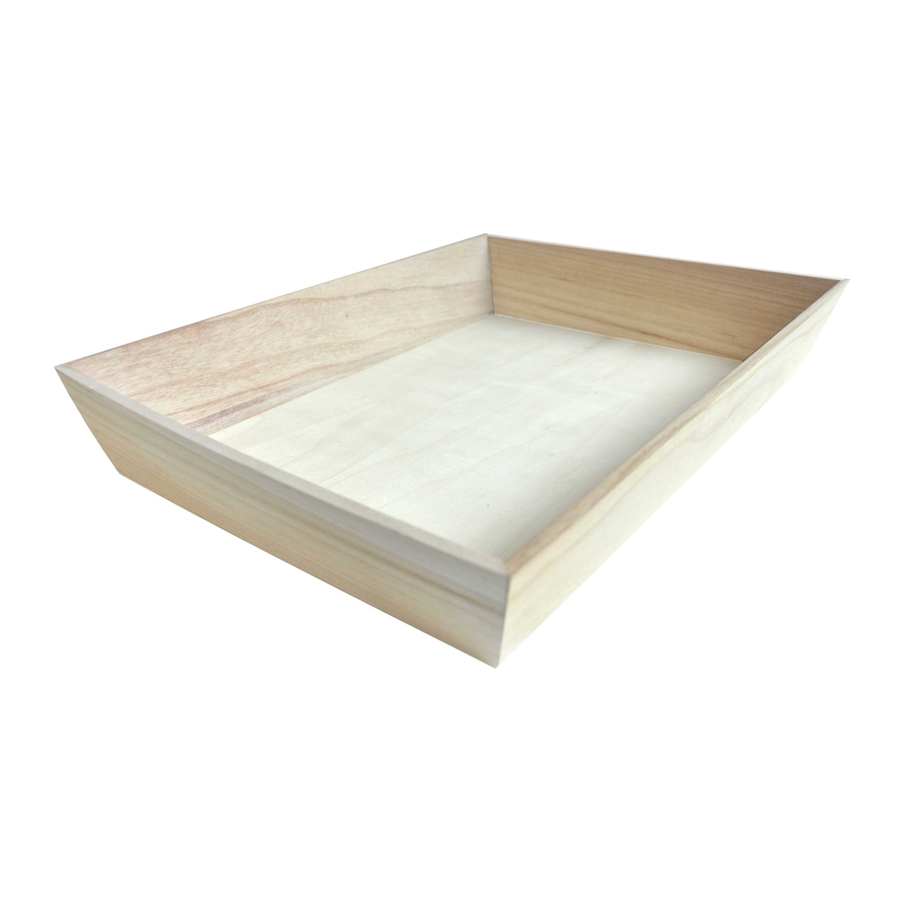 Serving Tray 17.9X14X3 IN Wood Natural Heavy Duty Grease Resistant 1 Count/Pack 10 Packs/Case 10 Count/Case