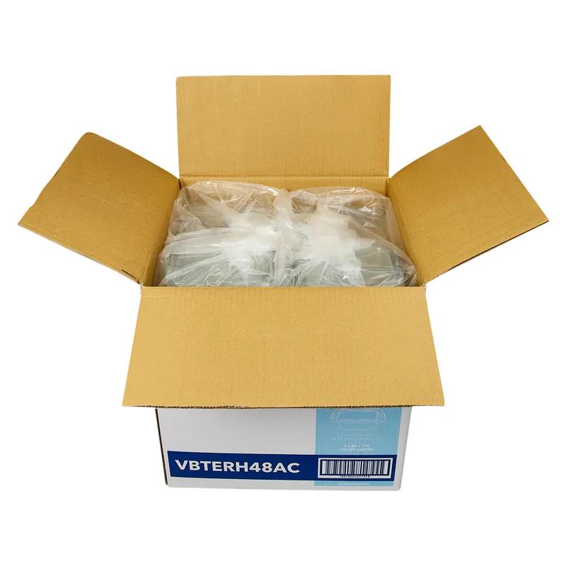 Victoria Bay Deli Container Hinged 48 OZ RPET Clear Tamper-Evident 88 Count/Pack 2 Packs/Case 176 Count/Case