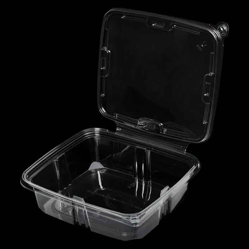 Victoria Bay Deli Container Hinged 48 OZ RPET Clear Tamper-Evident 88 Count/Pack 2 Packs/Case 176 Count/Case