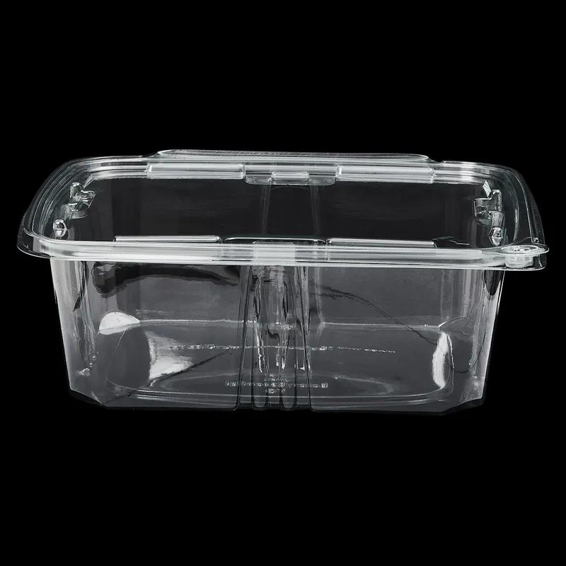 Victoria Bay Deli Container Hinged 64 OZ RPET Clear Tamper-Evident 82 Count/Pack 2 Packs/Case 164 Count/Case