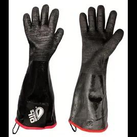 Oil Shield® Gloves Medium (MED) Mens 18 IN Black Neoprene Elbow-Length Antimicrobial Treated Liner Insulated 1/Pair