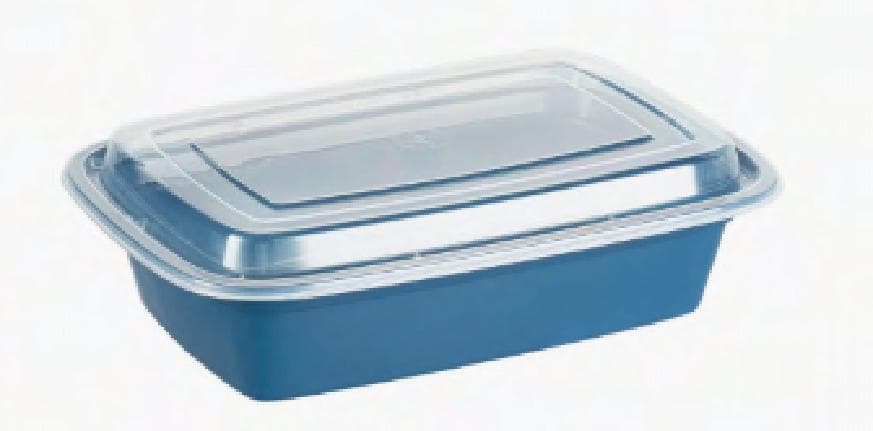 Take-Out Container Base & Lid Combo 38 OZ Navy 100/Case