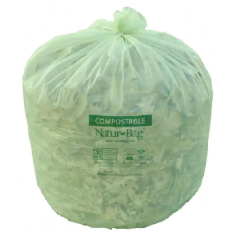 Natur-Bag Compostable Liner 16X17 IN 3 GAL Green 0.67MIL 25 Count/Roll 20 Rolls/Case 500 Count/Case