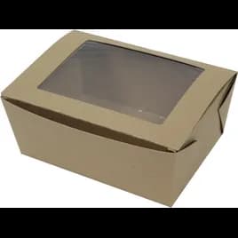 Bio-Plus Earth® #4 Take-Out Box Paper Kraft With Window 140/Case