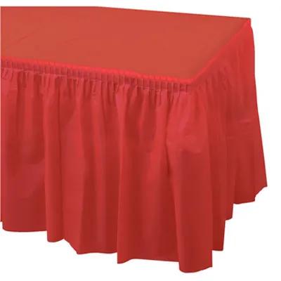 Table Skirt 29X168 IN Plastic Red 6/Case