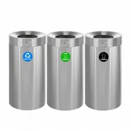 Recycling Station 15.70X15.70X32.20 IN 27 GAL Stainless Steel 2/Pack