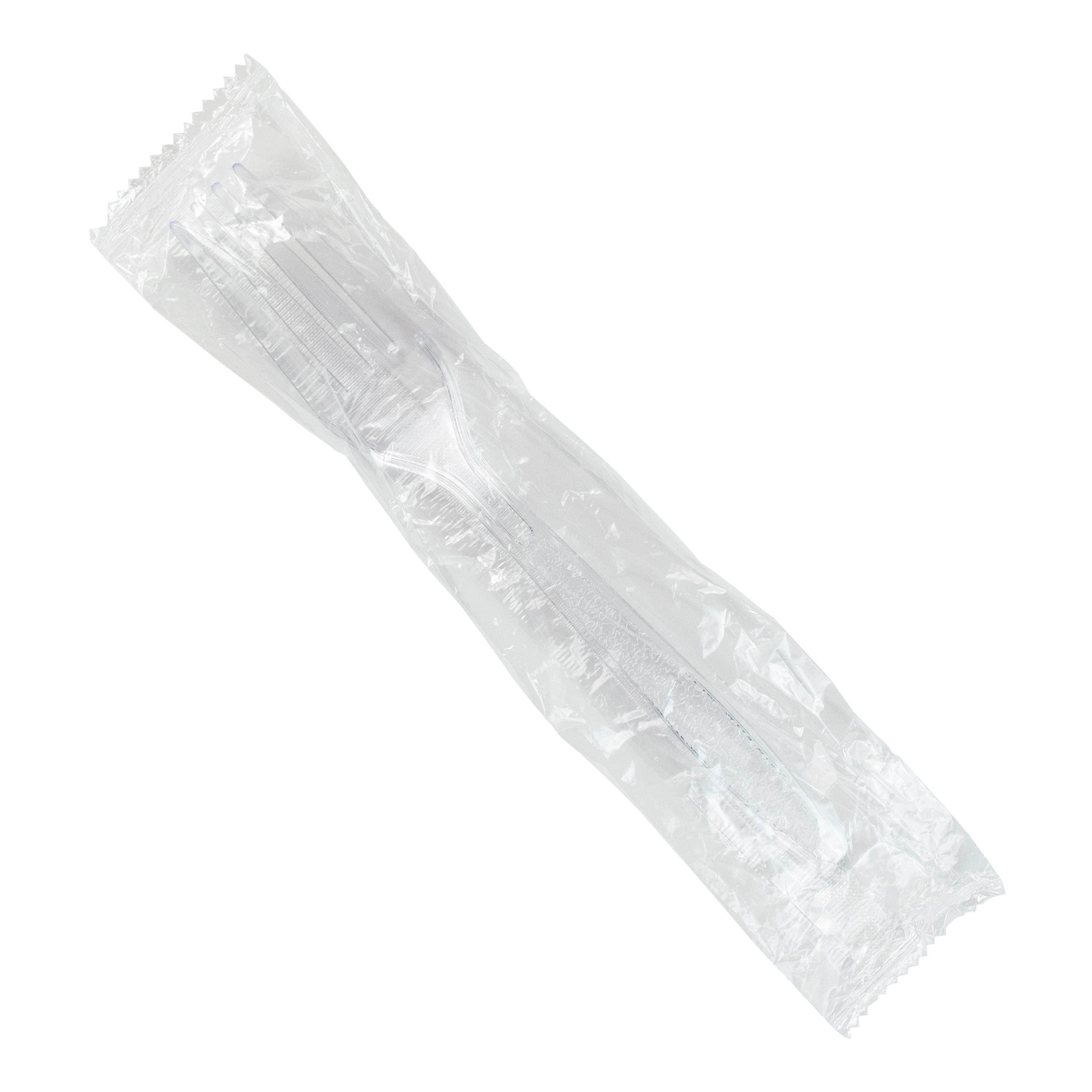 Fork Plastic Clear Extra Heavy Wrapped 1000/Case