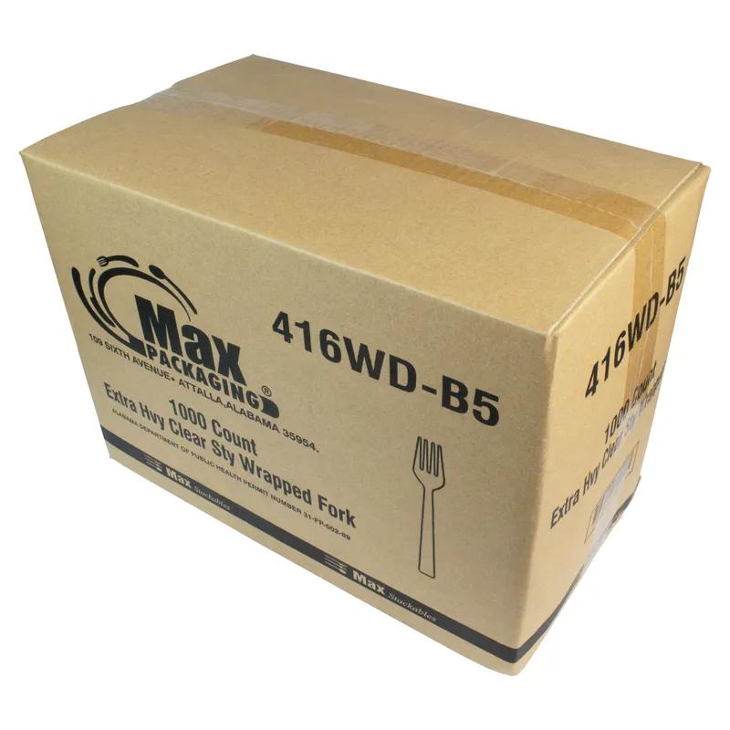 Fork Plastic Clear Extra Heavy Wrapped 1000/Case