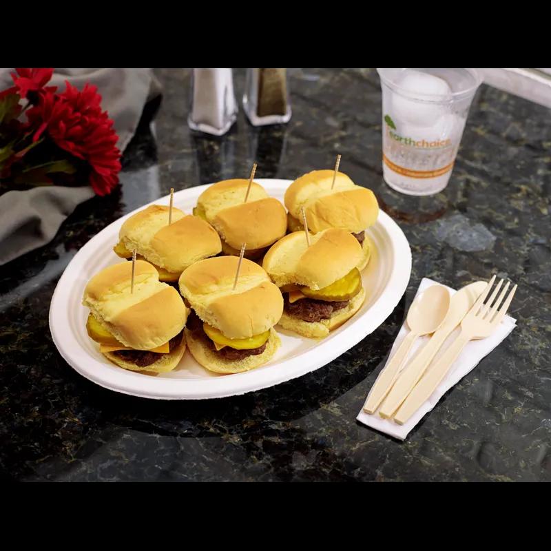 Serving Tray 7.5X10X1 IN Molded Fiber White 500/Case