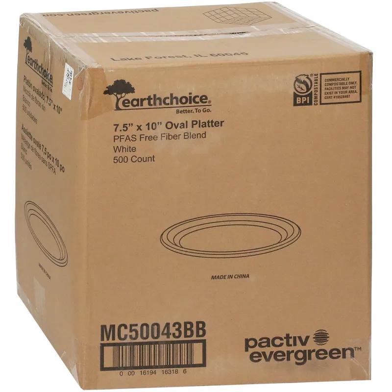 Serving Tray 7.5X10X1 IN Molded Fiber White 500/Case