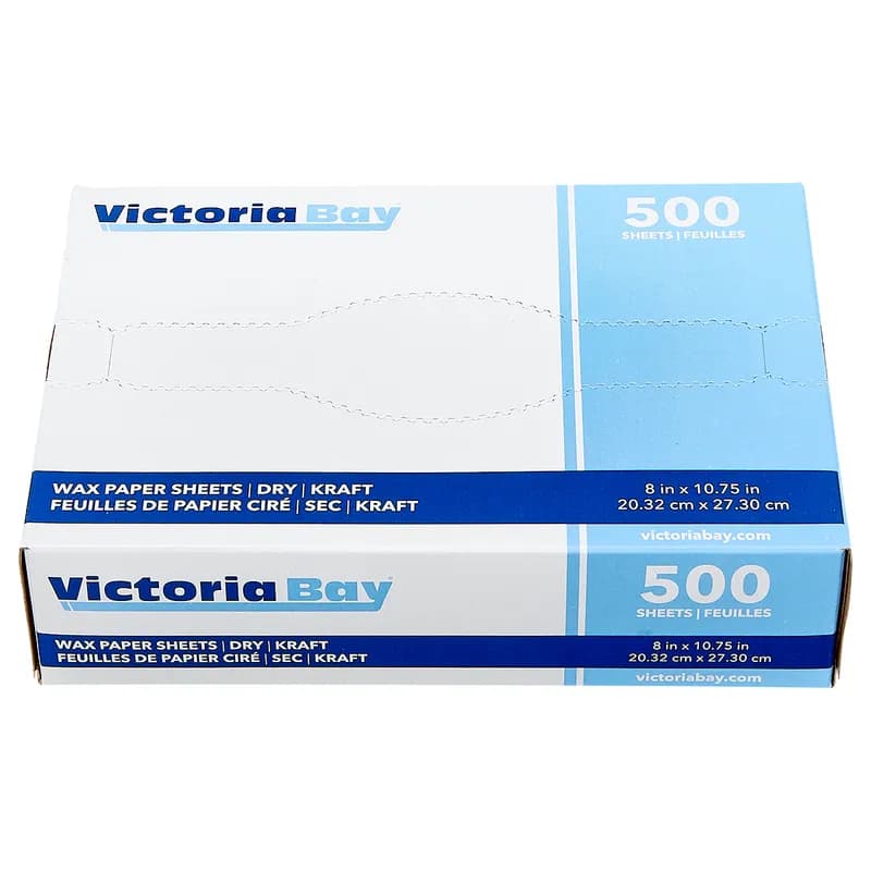 Victoria Bay Wax Paper 10.75X8 IN Kraft Dry 500 Count/Pack 12 Packs/Case 6000 Count/Case