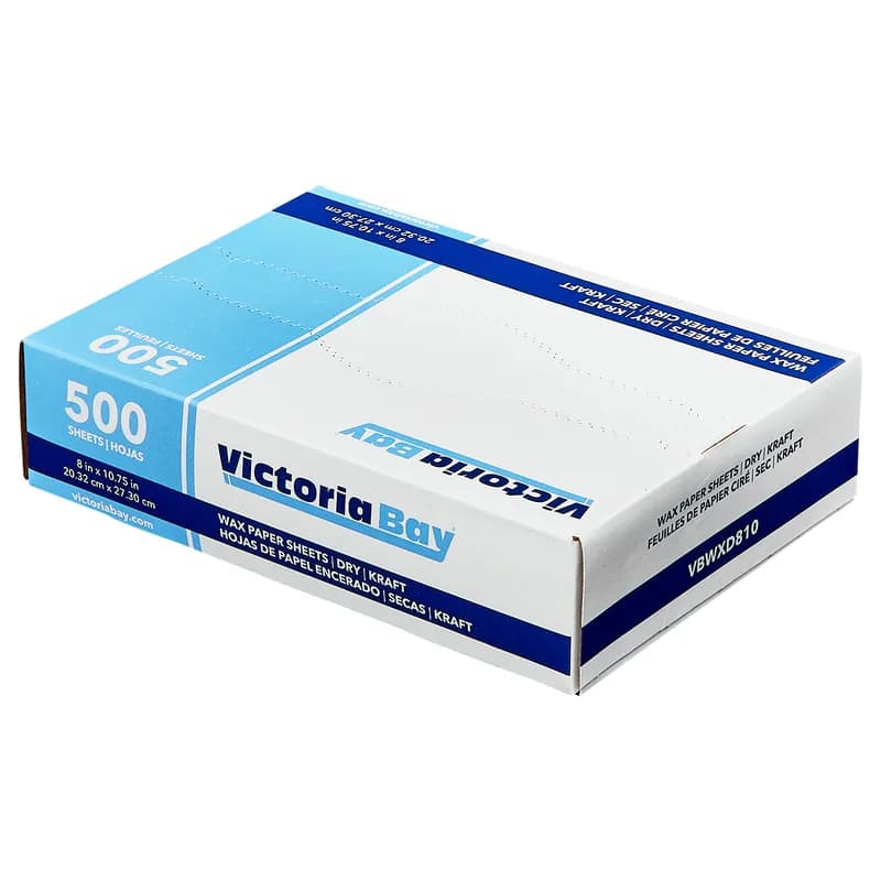 Victoria Bay Wax Paper 10.75X8 IN Kraft Dry 500 Count/Pack 12 Packs/Case 6000 Count/Case