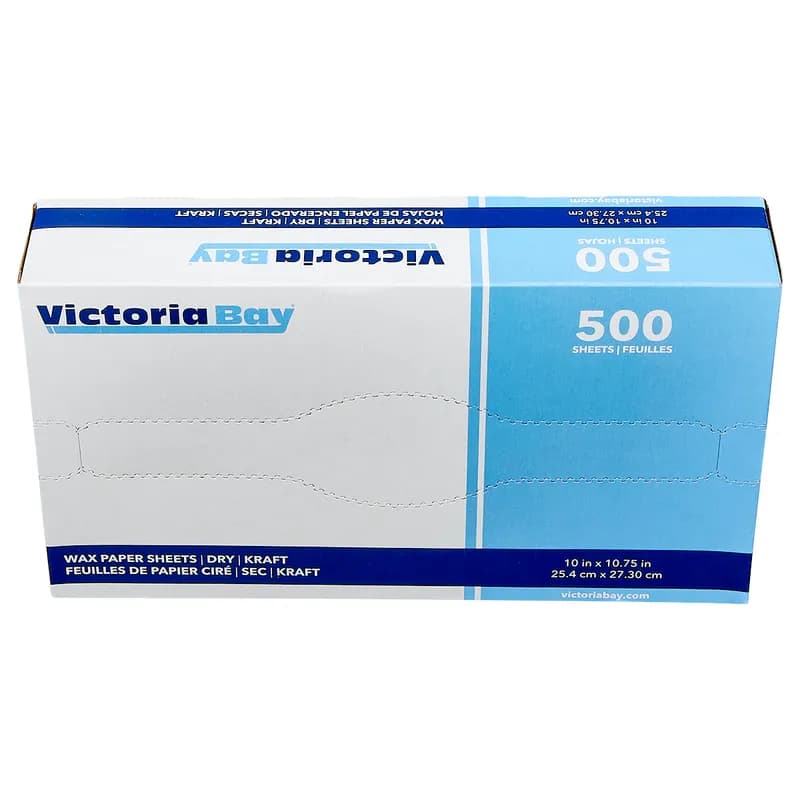 Victoria Bay Wax Paper 10.75X10 IN Kraft Dry 500 Count/Pack 12 Packs/Case 6000 Count/Case