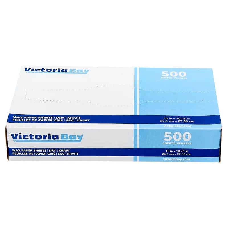 Victoria Bay Wax Paper 10.75X10 IN Kraft Dry 500 Count/Pack 12 Packs/Case 6000 Count/Case