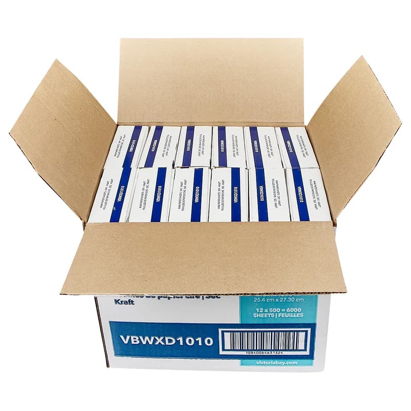 Victoria Bay Wax Paper 10.75X10 IN Kraft Dry 500 Count/Pack 12 Packs/Case 6000 Count/Case