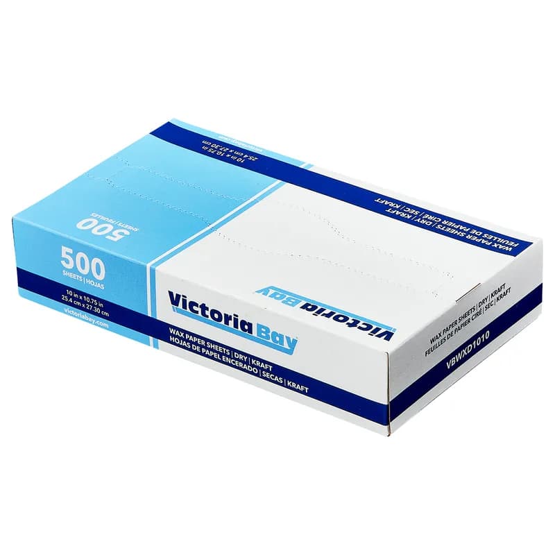 Victoria Bay Wax Paper 10.75X10 IN Kraft Dry 500 Count/Pack 12 Packs/Case 6000 Count/Case