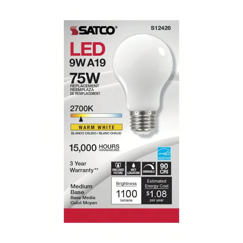 Light Bulb Soft White 11 Watt LED 2700 K Dimmable Medium Base 120V 24/Case