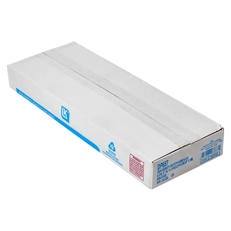 Sandwich Bag 6.5X7 IN High-Density Polyethylene (HDPE) 0.5MIL Clear With Flip Top Closure Saddlepack 2000/Case