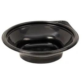 SideKicks® Take-Out Container Base 4.7X1.3X2.7 IN PP Black Round Microwave Safe 750/Case
