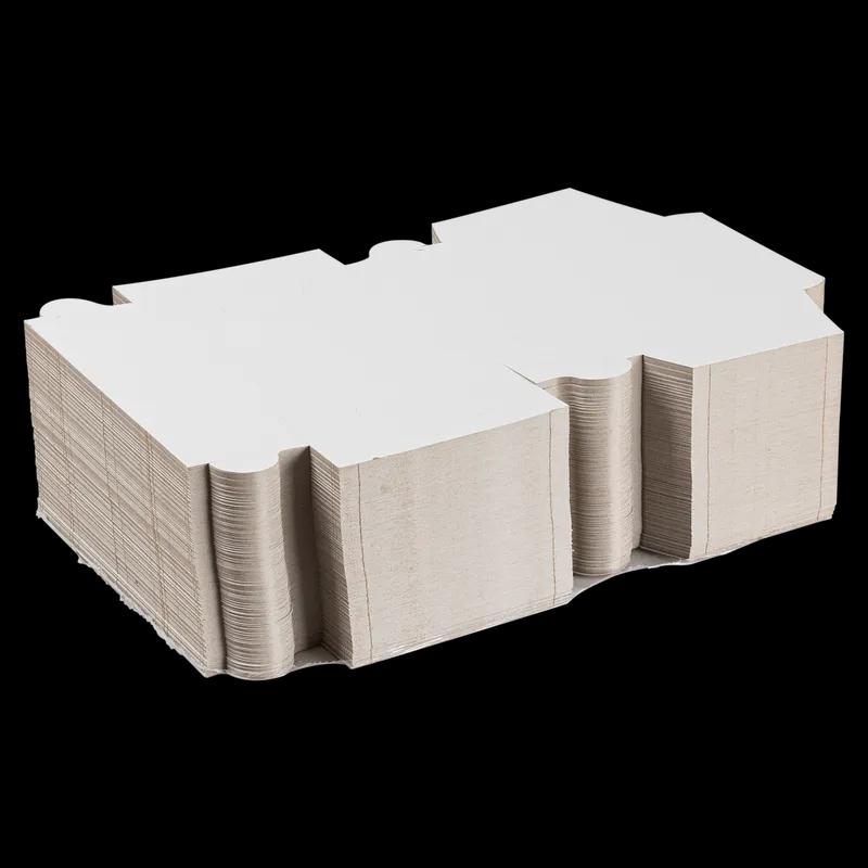 Bakery Box 6X6X3 IN White Brown Lock Corner 1-Piece 250/Bundle