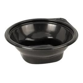 SideKicks® Take-Out Container Base 4.7X1.6X2.7 IN PP Black Round Microwave Safe 750/Case