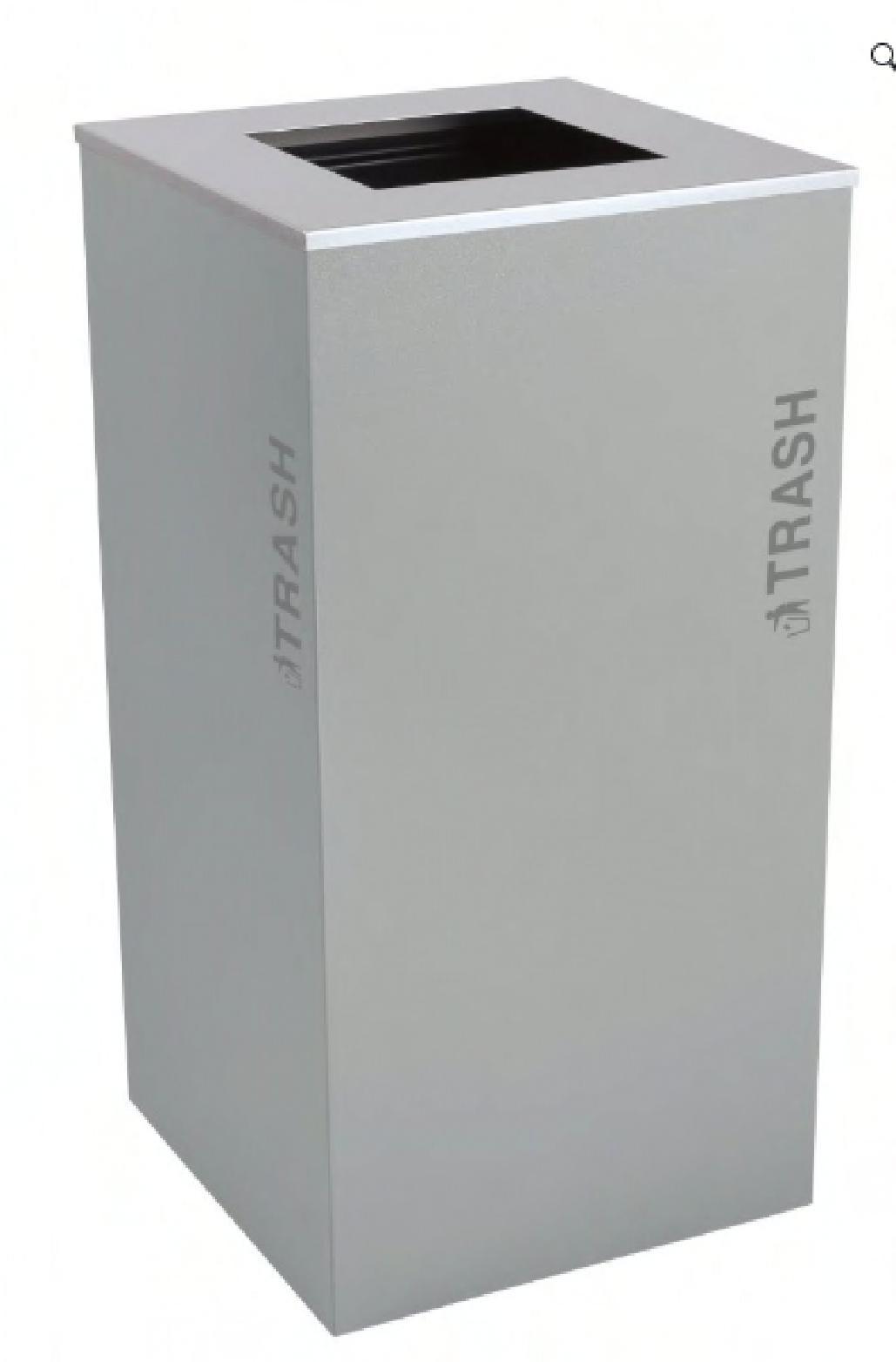 Kaleidoscope Collection™ Black Tie Series Mixed Recycling Bin 36 GAL Square With Open Lid 1/Each